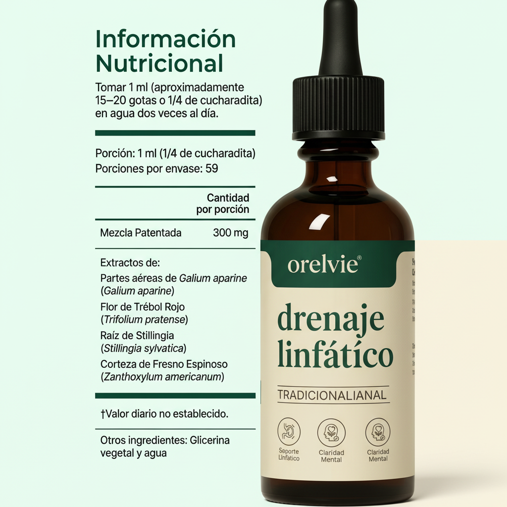 Orelvie Gotas de Drenaje Linfático: Detox Natural y Anti Hinchazón