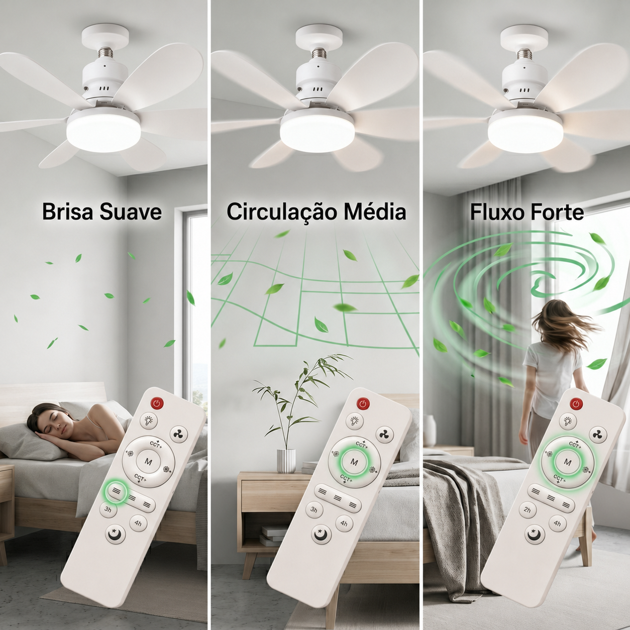 Ventilador com Lâmpada e Controlo Remoto - Promoção de Verão