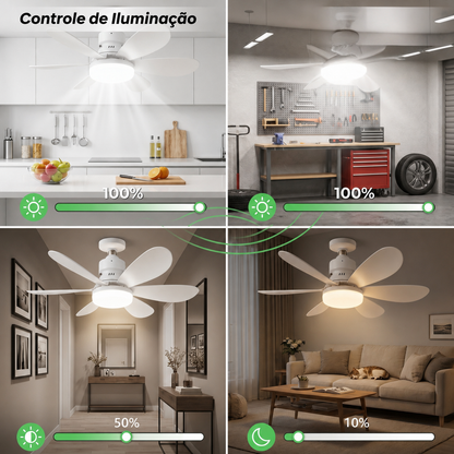 Ventilador com Lâmpada e Controlo Remoto - Promoção de Verão