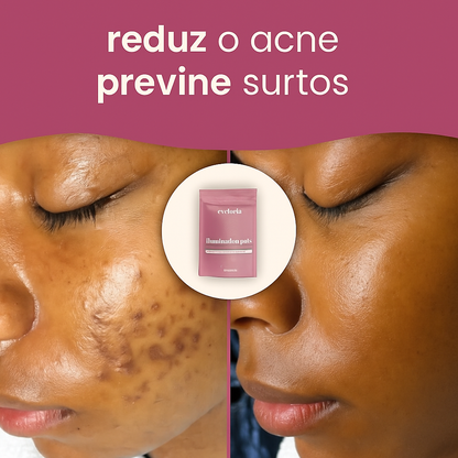 2x Almofadas iluminadoras de cúrcuma e ácido kójico (60unid)