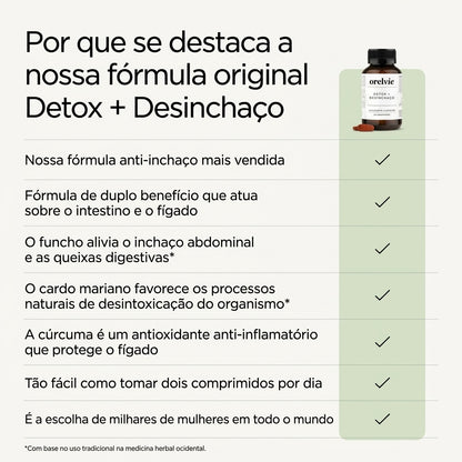 Fórmula Desintoxicante e Anti-inchaço da Orelvie