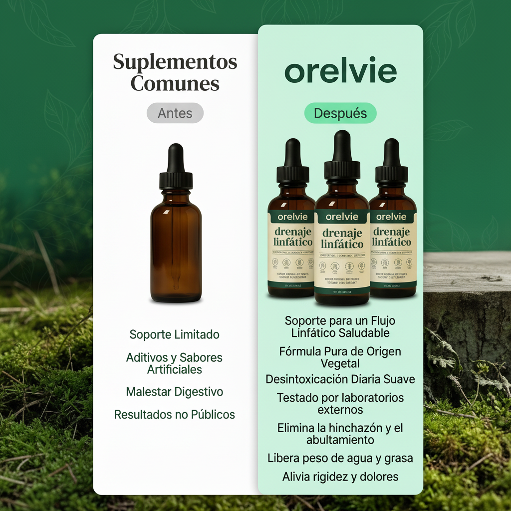 Orelvie Gotas de Drenaje Linfático: Detox Natural y Anti Hinchazón